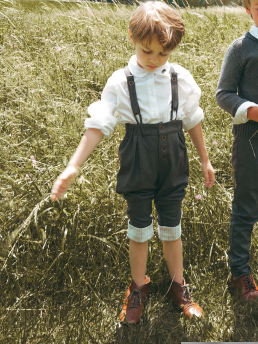 Calla lili grey Suspender pants